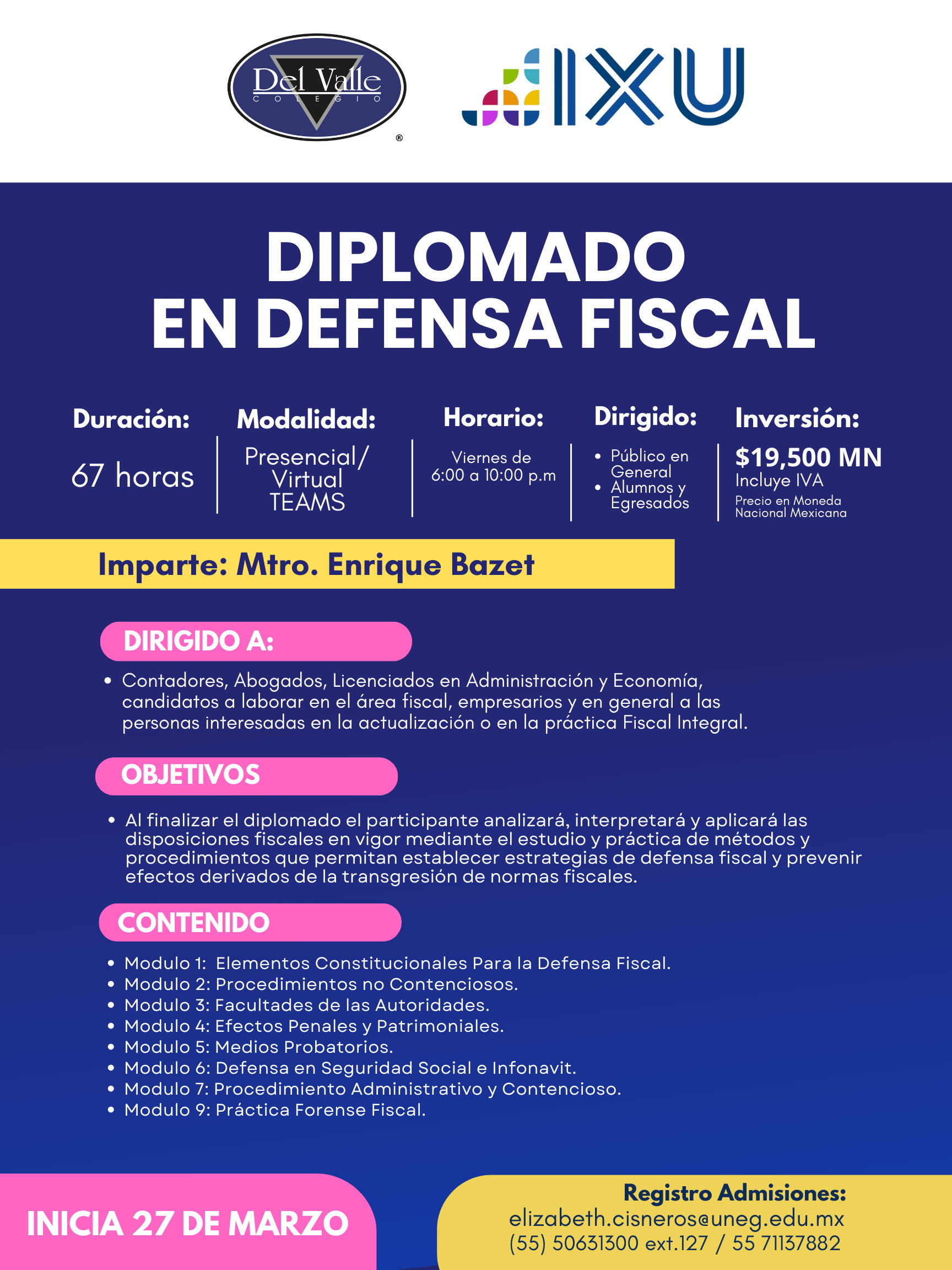 Diplomado en Defensa Fiscal
